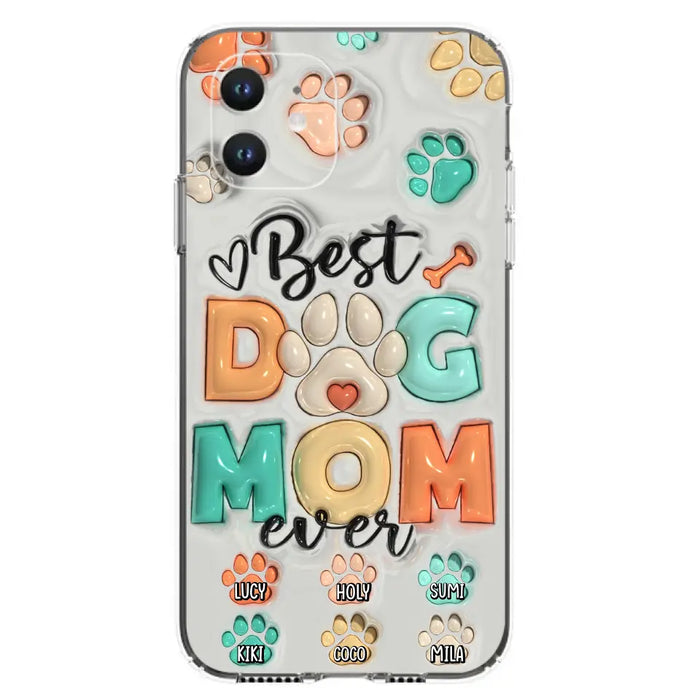Personalized Dog Mom/Dad Phone Case - Gift Idea For Dog Owners/Lovers - Up to 6 Paws - Best Dog Mom Ever - Case For iPhone/Samsung