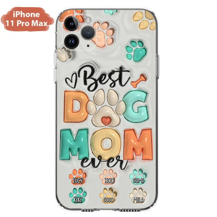 Personalized Dog Mom/Dad Phone Case - Gift Idea For Dog Owners/Lovers - Up to 6 Paws - Best Dog Mom Ever - Case For iPhone/Samsung