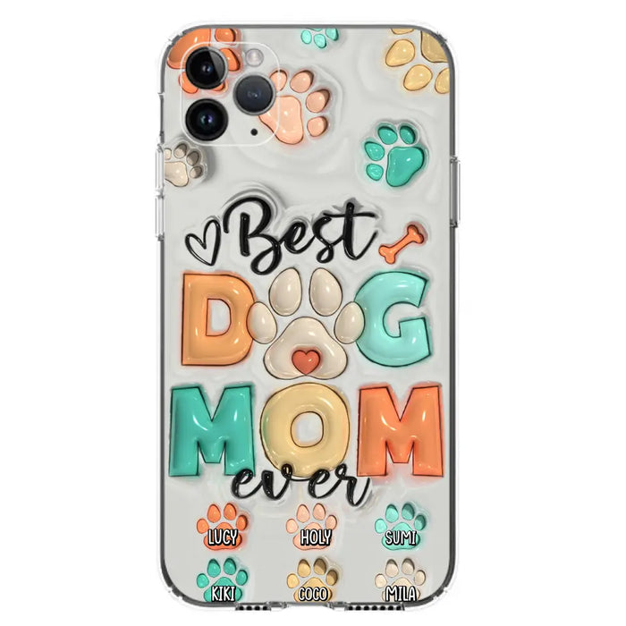 Personalized Dog Mom/Dad Phone Case - Gift Idea For Dog Owners/Lovers - Up to 6 Paws - Best Dog Mom Ever - Case For iPhone/Samsung