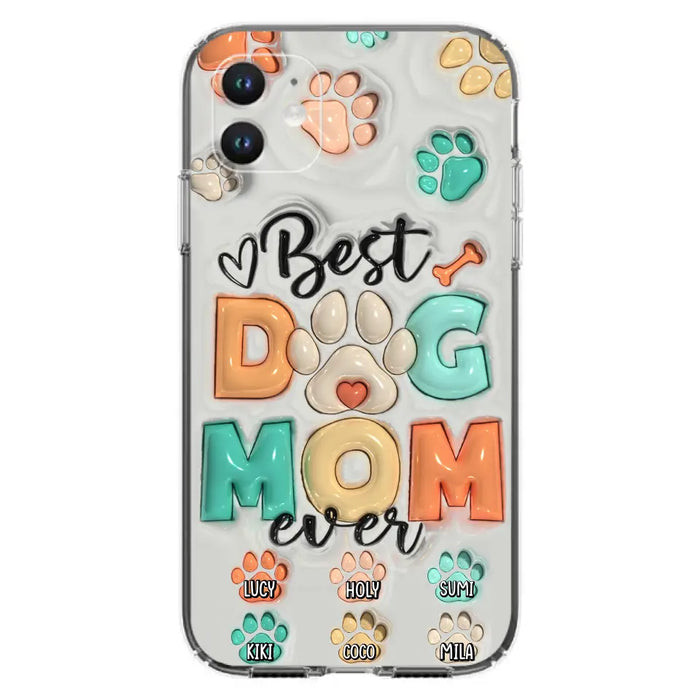Personalized Dog Mom/Dad Phone Case - Gift Idea For Dog Owners/Lovers - Up to 6 Paws - Best Dog Mom Ever - Case For iPhone/Samsung