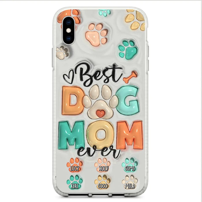 Personalized Dog Mom/Dad Phone Case - Gift Idea For Dog Owners/Lovers - Up to 6 Paws - Best Dog Mom Ever - Case For iPhone/Samsung