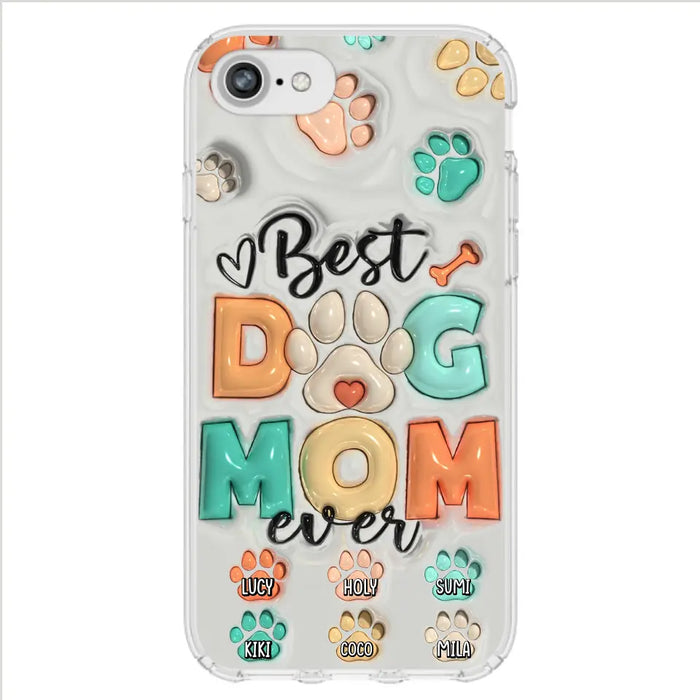 Personalized Dog Mom/Dad Phone Case - Gift Idea For Dog Owners/Lovers - Up to 6 Paws - Best Dog Mom Ever - Case For iPhone/Samsung