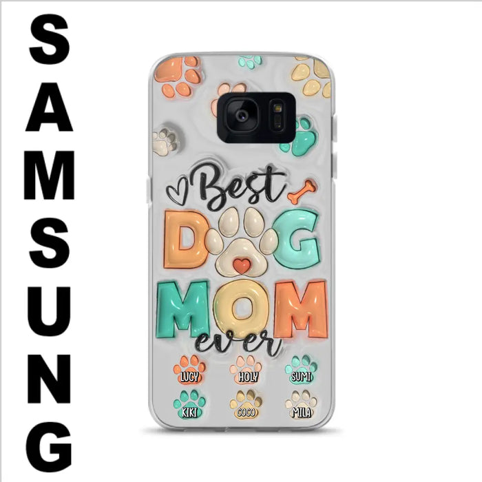 Personalized Dog Mom/Dad Phone Case - Gift Idea For Dog Owners/Lovers - Up to 6 Paws - Best Dog Mom Ever - Case For iPhone/Samsung