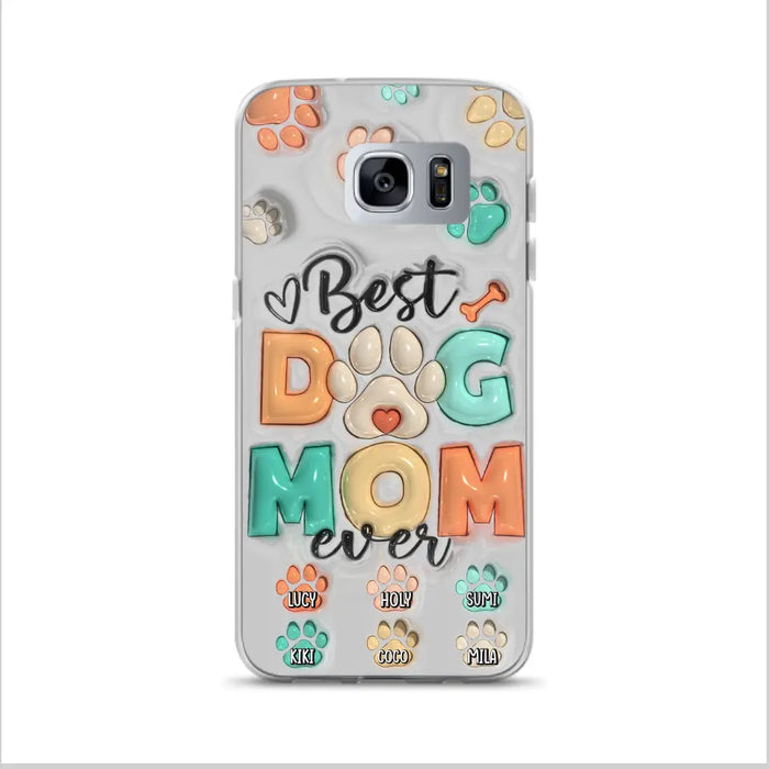 Personalized Dog Mom/Dad Phone Case - Gift Idea For Dog Owners/Lovers - Up to 6 Paws - Best Dog Mom Ever - Case For iPhone/Samsung