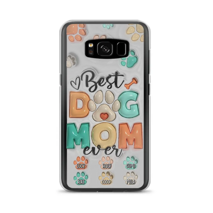 Personalized Dog Mom/Dad Phone Case - Gift Idea For Dog Owners/Lovers - Up to 6 Paws - Best Dog Mom Ever - Case For iPhone/Samsung