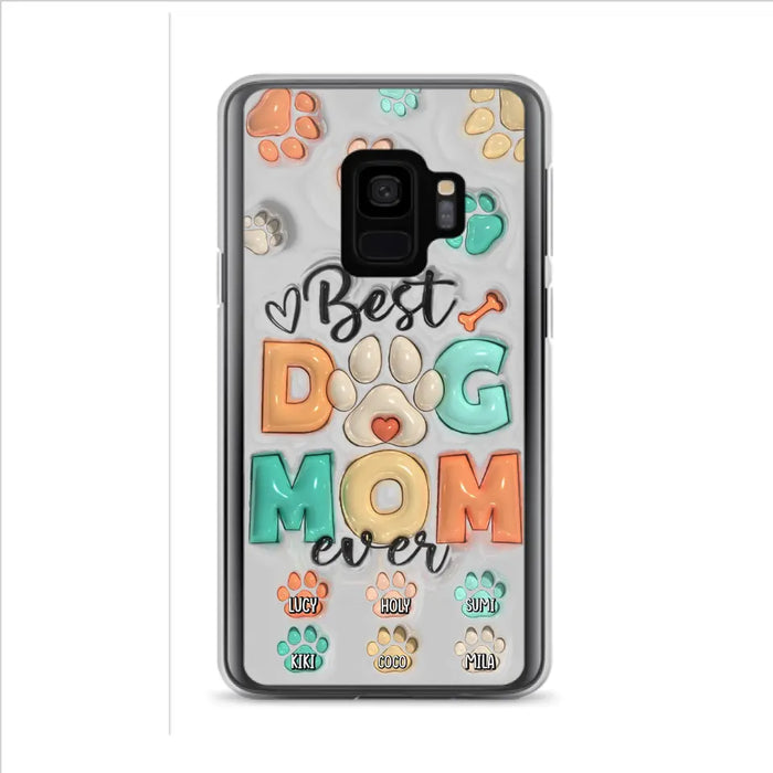 Personalized Dog Mom/Dad Phone Case - Gift Idea For Dog Owners/Lovers - Up to 6 Paws - Best Dog Mom Ever - Case For iPhone/Samsung