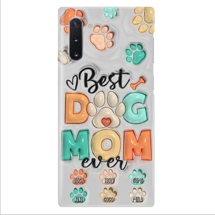 Personalized Dog Mom/Dad Phone Case - Gift Idea For Dog Owners/Lovers - Up to 6 Paws - Best Dog Mom Ever - Case For iPhone/Samsung