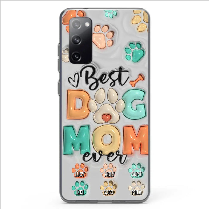 Personalized Dog Mom/Dad Phone Case - Gift Idea For Dog Owners/Lovers - Up to 6 Paws - Best Dog Mom Ever - Case For iPhone/Samsung