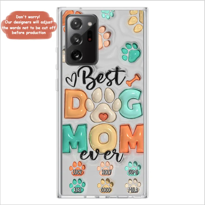 Personalized Dog Mom/Dad Phone Case - Gift Idea For Dog Owners/Lovers - Up to 6 Paws - Best Dog Mom Ever - Case For iPhone/Samsung