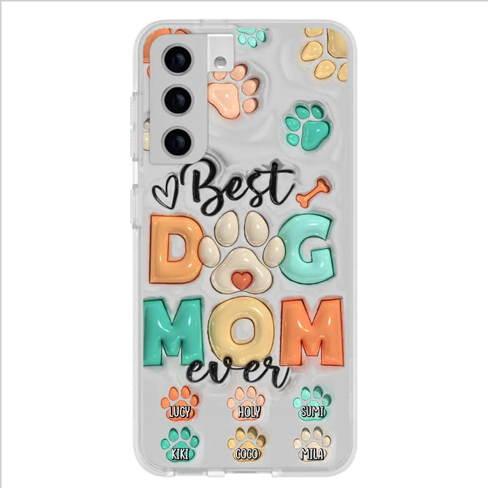 Personalized Dog Mom/Dad Phone Case - Gift Idea For Dog Owners/Lovers - Up to 6 Paws - Best Dog Mom Ever - Case For iPhone/Samsung