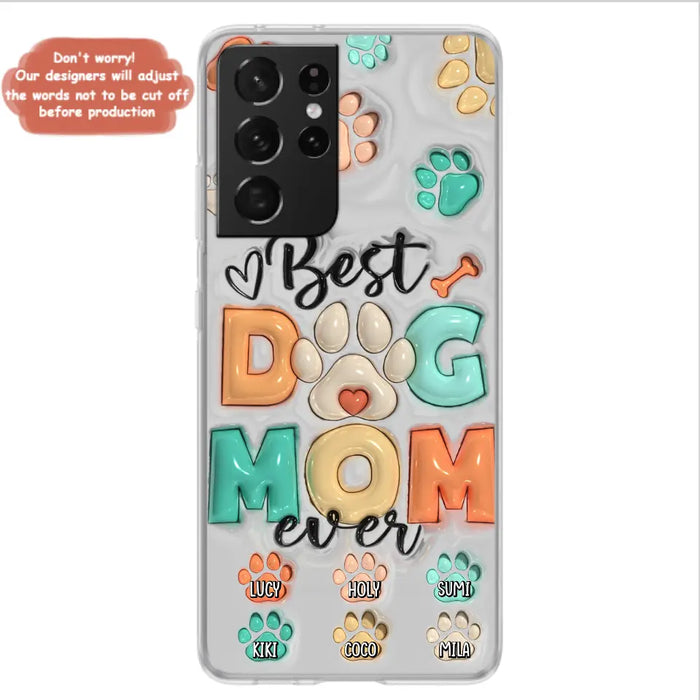 Personalized Dog Mom/Dad Phone Case - Gift Idea For Dog Owners/Lovers - Up to 6 Paws - Best Dog Mom Ever - Case For iPhone/Samsung