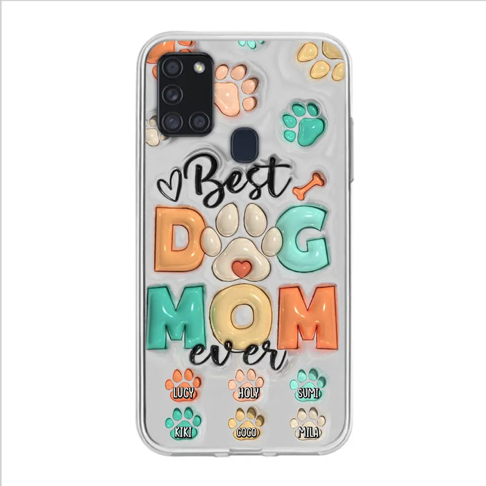 Personalized Dog Mom/Dad Phone Case - Gift Idea For Dog Owners/Lovers - Up to 6 Paws - Best Dog Mom Ever - Case For iPhone/Samsung