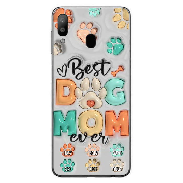 Personalized Dog Mom/Dad Phone Case - Gift Idea For Dog Owners/Lovers - Up to 6 Paws - Best Dog Mom Ever - Case For iPhone/Samsung