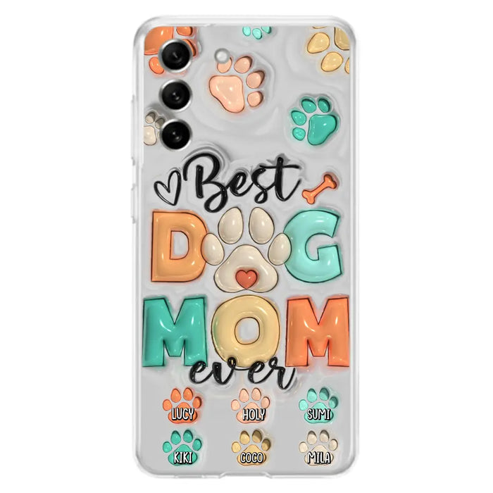 Personalized Dog Mom/Dad Phone Case - Gift Idea For Dog Owners/Lovers - Up to 6 Paws - Best Dog Mom Ever - Case For iPhone/Samsung