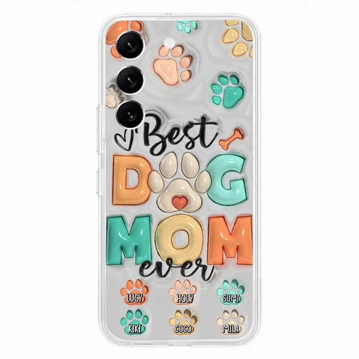 Personalized Dog Mom/Dad Phone Case - Gift Idea For Dog Owners/Lovers - Up to 6 Paws - Best Dog Mom Ever - Case For iPhone/Samsung