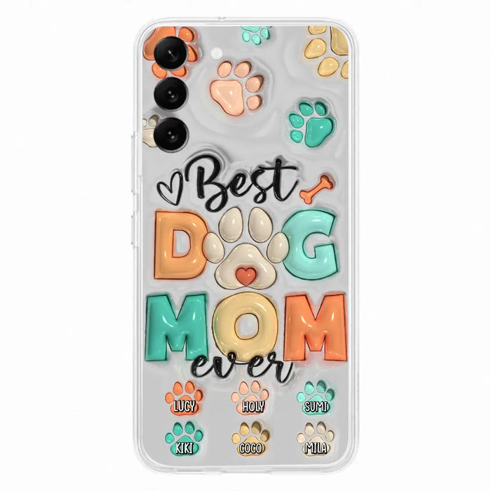 Personalized Dog Mom/Dad Phone Case - Gift Idea For Dog Owners/Lovers - Up to 6 Paws - Best Dog Mom Ever - Case For iPhone/Samsung