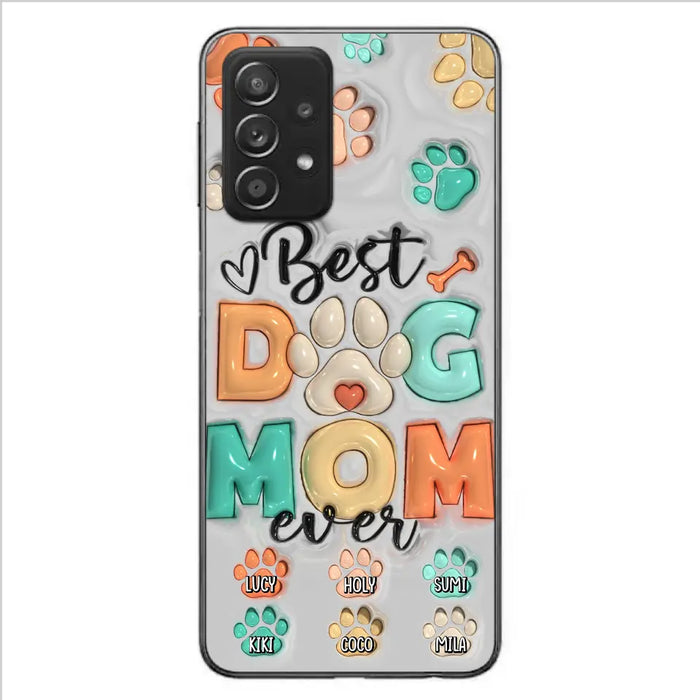 Personalized Dog Mom/Dad Phone Case - Gift Idea For Dog Owners/Lovers - Up to 6 Paws - Best Dog Mom Ever - Case For iPhone/Samsung
