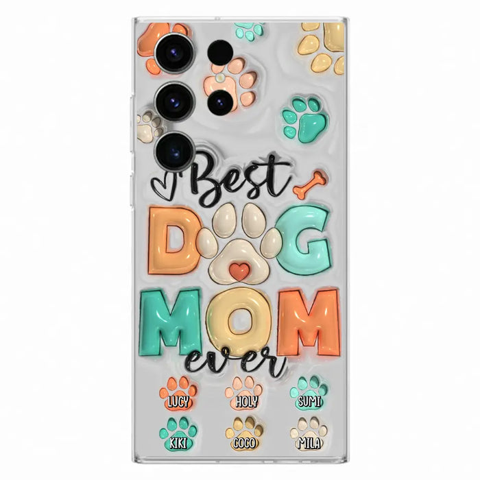 Personalized Dog Mom/Dad Phone Case - Gift Idea For Dog Owners/Lovers - Up to 6 Paws - Best Dog Mom Ever - Case For iPhone/Samsung