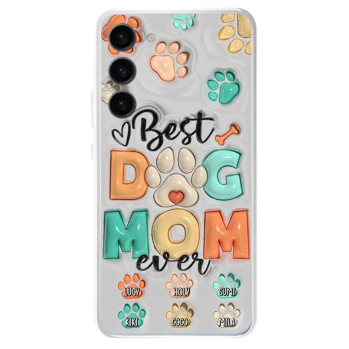Personalized Dog Mom/Dad Phone Case - Gift Idea For Dog Owners/Lovers - Up to 6 Paws - Best Dog Mom Ever - Case For iPhone/Samsung