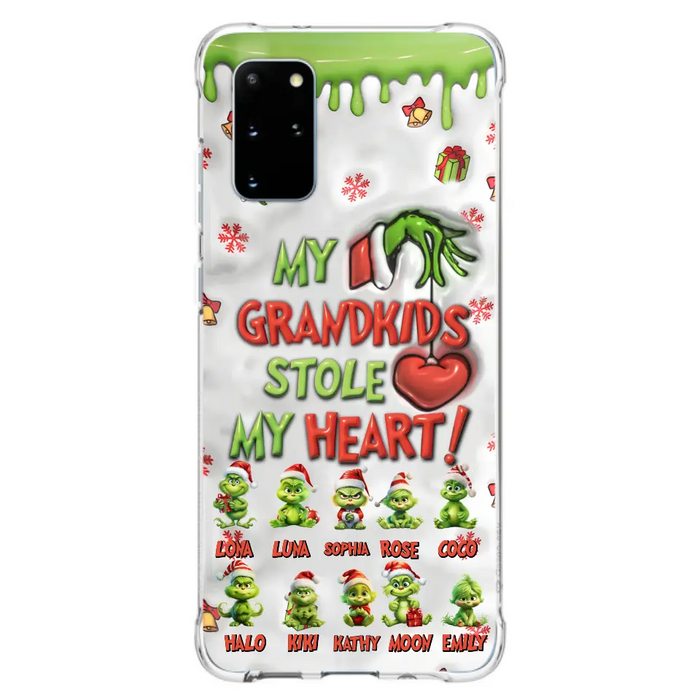 Personalized Christmas Mama Grandkid Phone Case - Gift Idea For Grandkids - Up to 10 Kids - My Grandkids Stole My Heart - Case For iPhone/Samsung