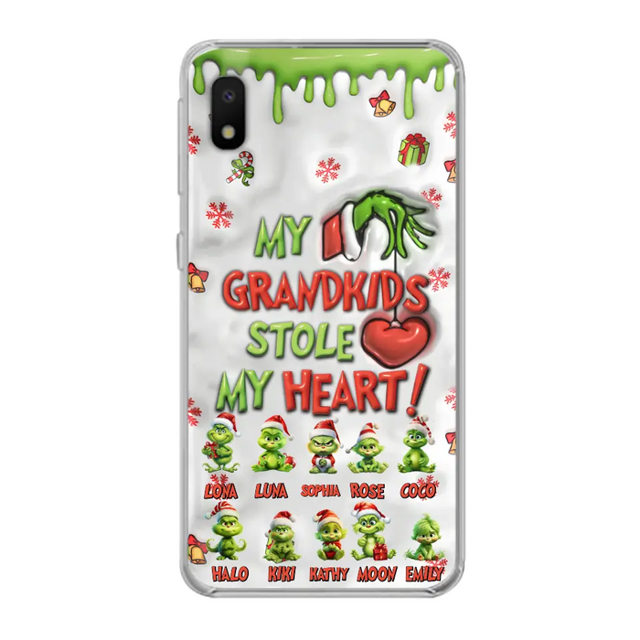 Personalized Christmas Mama Grandkid Phone Case - Gift Idea For Grandkids - Up to 10 Kids - My Grandkids Stole My Heart - Case For iPhone/Samsung