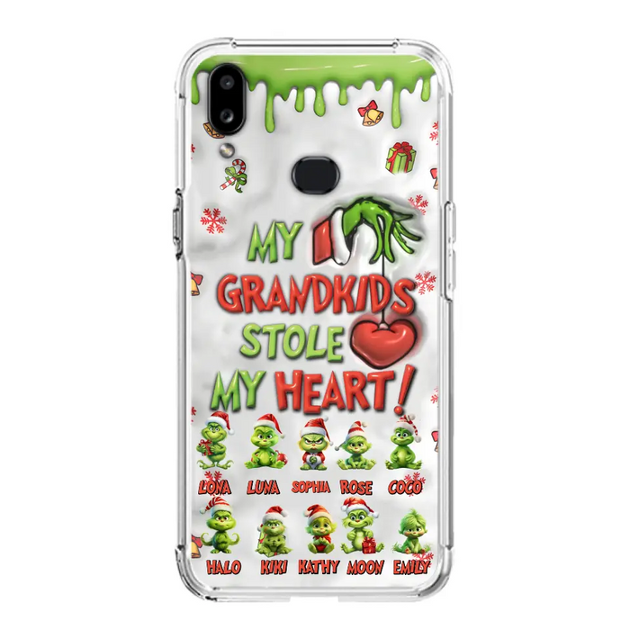 Personalized Christmas Mama Grandkid Phone Case - Gift Idea For Grandkids - Up to 10 Kids - My Grandkids Stole My Heart - Case For iPhone/Samsung