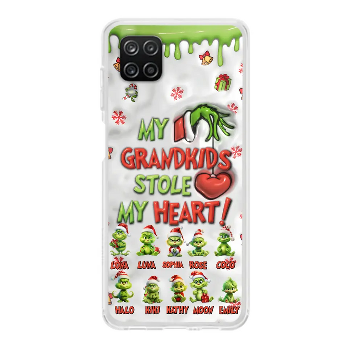 Personalized Christmas Mama Grandkid Phone Case - Gift Idea For Grandkids - Up to 10 Kids - My Grandkids Stole My Heart - Case For iPhone/Samsung