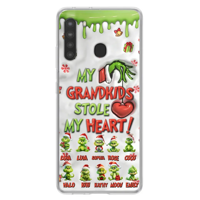 Personalized Christmas Mama Grandkid Phone Case - Gift Idea For Grandkids - Up to 10 Kids - My Grandkids Stole My Heart - Case For iPhone/Samsung