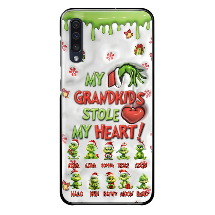 Personalized Christmas Mama Grandkid Phone Case - Gift Idea For Grandkids - Up to 10 Kids - My Grandkids Stole My Heart - Case For iPhone/Samsung