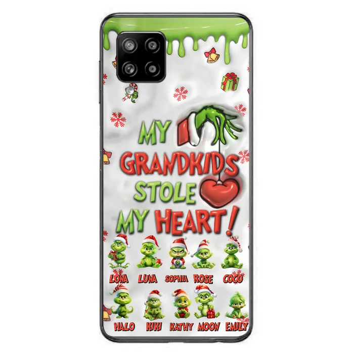 Personalized Christmas Mama Grandkid Phone Case - Gift Idea For Grandkids - Up to 10 Kids - My Grandkids Stole My Heart - Case For iPhone/Samsung
