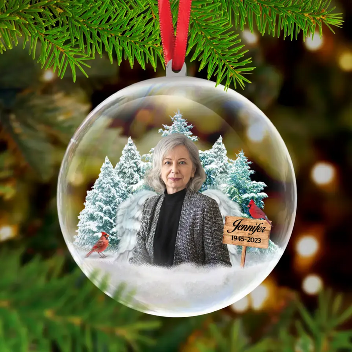 Personalized Memorial Christmas 3D Ball Ornament - Upload Photo - Memorial Gift Idea For Family Member/Christmas