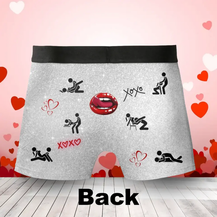 Personalized Funny Men's Boxer Briefs - Funny/Valentines Gift Idea For Men, Boyfriend, Husband - I Licked It So It's Mine