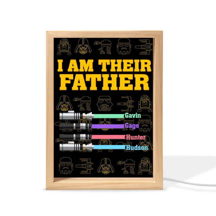 Personalized Father Frame Light Box - Father's Day Gift Idea - I Am Their Father