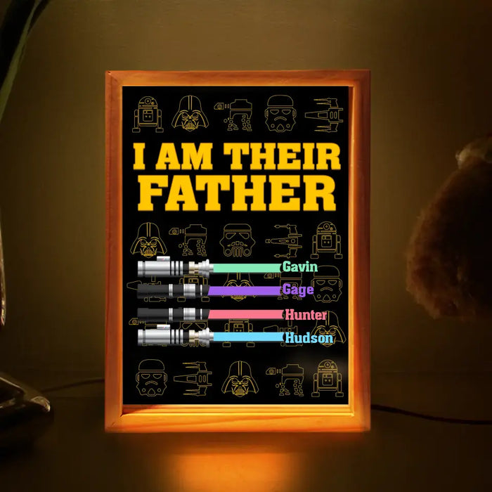 Personalized Father Frame Light Box - Father's Day Gift Idea - I Am Their Father