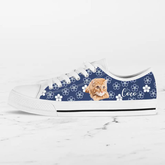 Personalized Pet Photo Canvas Sneakers - Gift Idea for Dog and Cat Lovers