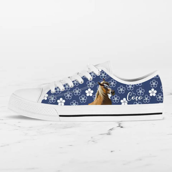 Personalized Horse Photo Canvas Sneakers - Gift Idea for Horse Lovers
