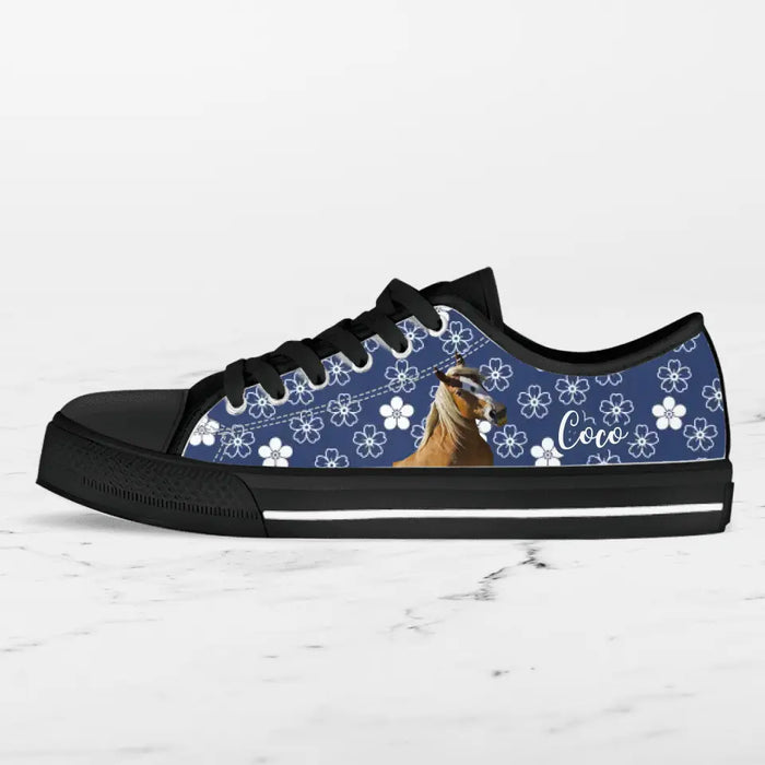 Personalized Horse Photo Canvas Sneakers - Gift Idea for Horse Lovers