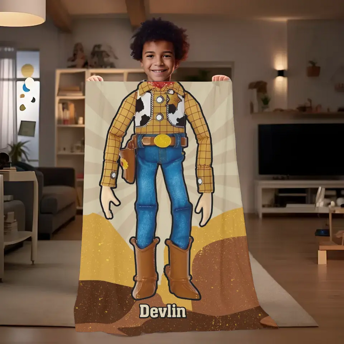 Personalized Animated Film Kid Fleece Throw Blanket - Birthday Gift Idea for Kids