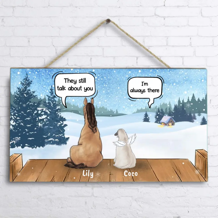 Personalized Dog Horse Door Sign - Up to 5 Pets - Xmas Gift For Dog/Horse Lover