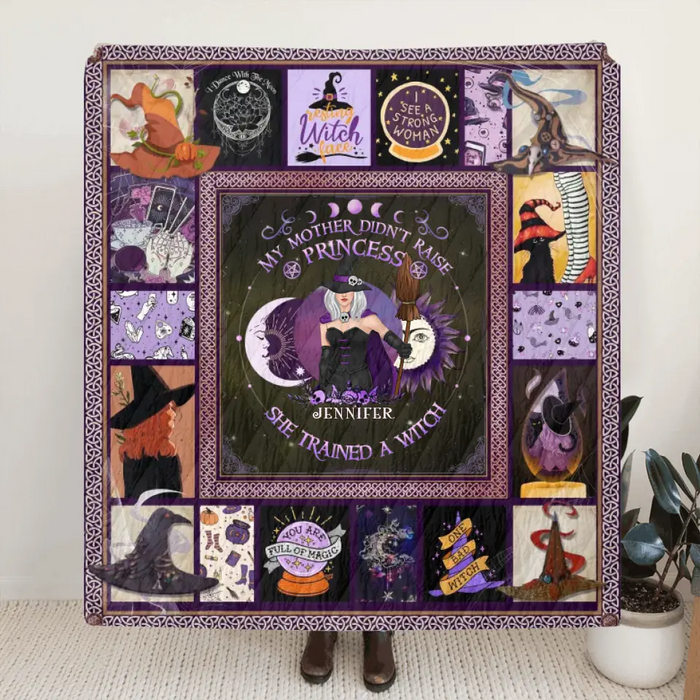 Personalized Witch Quilt/Fleece Blanket/Pillow Cover - Halloween Gift Idea For Witch Lovers - Remember Whose Daughter You Are