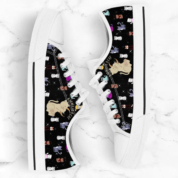 Cat Canvas Sneakers - Gift for Cat Lovers - Karma Is A Cat