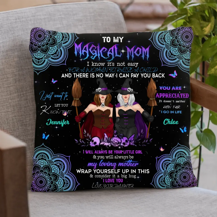 Personalized Witch Quilt/Fleece Throw Blanket/Pillow Cover - Halloween Gift Idea For Witch Lovers - To Magical Mom