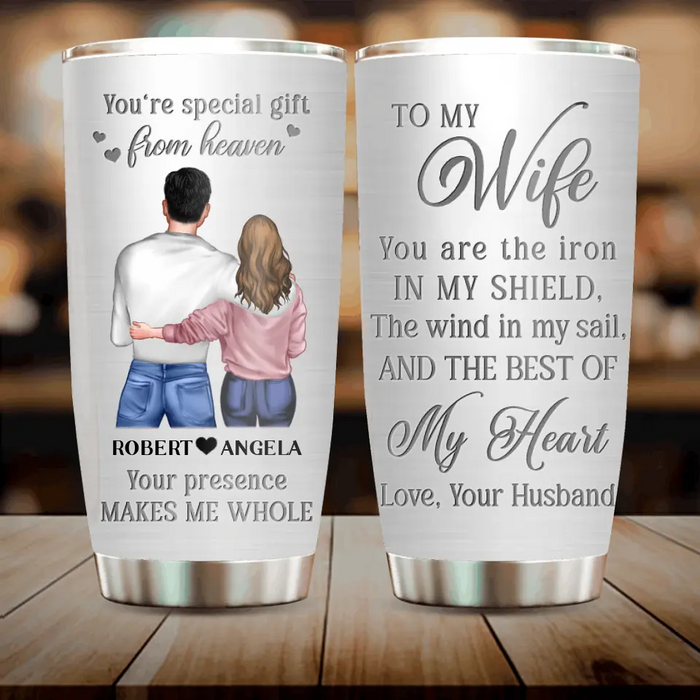 Personalized Couple Tumbler - Gift Idea For Couple/Him/Her/Valentine's Day - You're Special Gift From Heaven