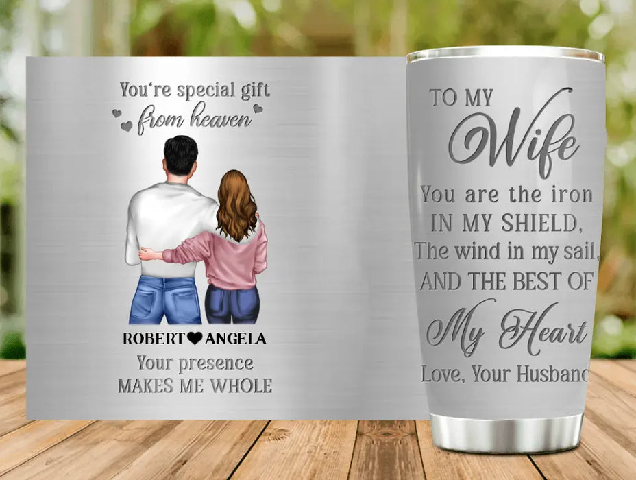 Personalized Couple Tumbler - Gift Idea For Couple/Him/Her/Valentine's Day - You're Special Gift From Heaven