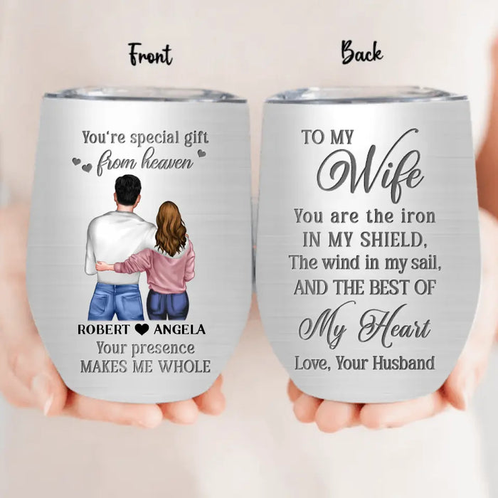 Personalized Couple Wine Tumbler - Gift Idea For Couple/Him/Her/Valentine's Day - You're Special Gift From Heaven