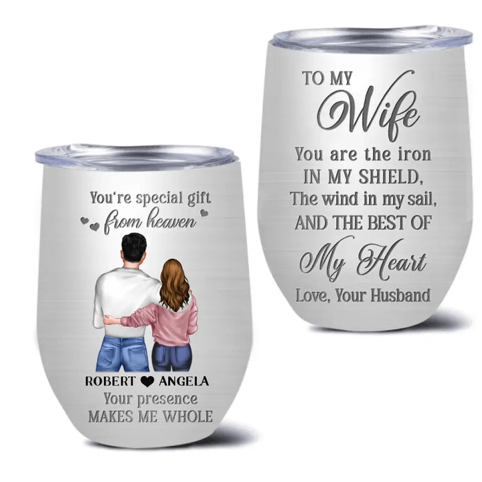Personalized Couple Wine Tumbler - Gift Idea For Couple/Him/Her/Valentine's Day - You're Special Gift From Heaven
