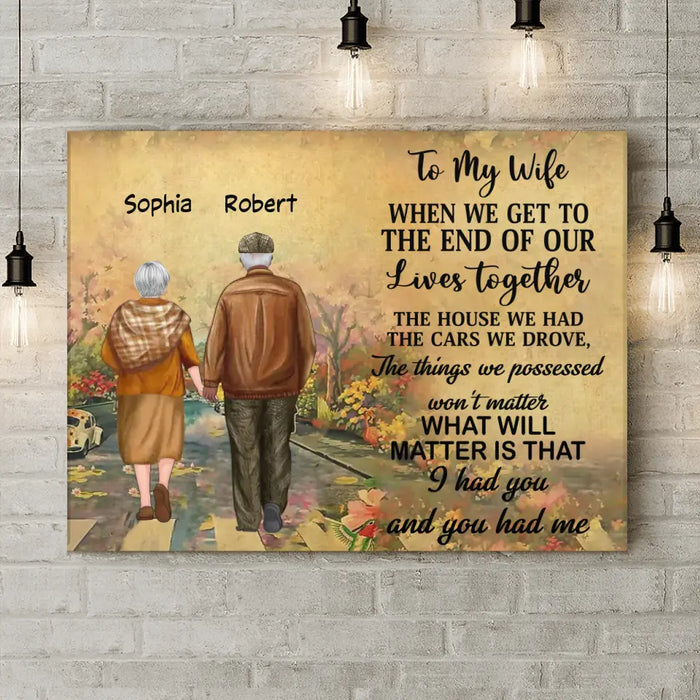 Personalized To My Wife Canvas - Gift Idea From Husband to Wife - I Married You Because I Can Not Live Without You