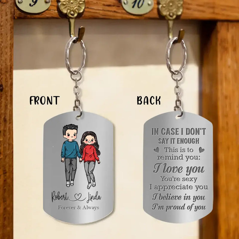 Personalized Couple Aluminum Keychain - Gift Idea For Couple/Valentine's Day - Forever & Always