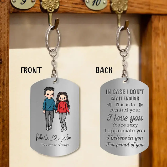 Personalized Couple Aluminum Keychain - Gift Idea For Couple/Valentine's Day - Forever & Always