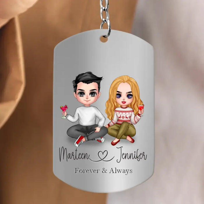 Personalized Couple Aluminum Keychain - 
 Gift Idea For Couple/Valentine's Day - I'm Proud Of You